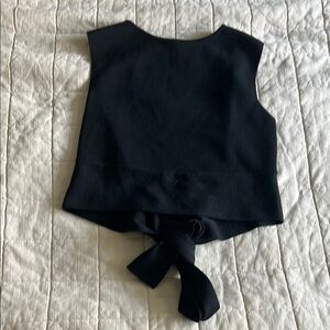 Wild Fable Black Sleeveless Top with Tie Back